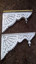 PAIR OF VICTORIAN ANTIQUE CORBELS ABOUT 3 FT. EXTENSION