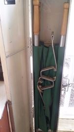 VINTAGE EMERGENCY STRETCHER IN METAL CASE