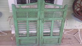 WONDERFUL  PAIR OF ANTIQUE WOOD DOORS