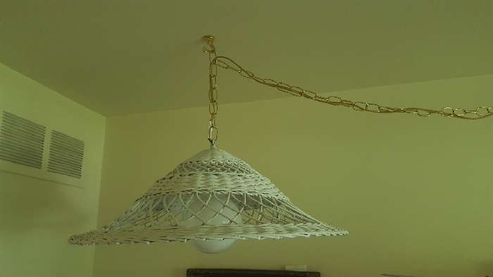 Wicker ceiling lamp    $35