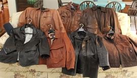 Men's leather coats, size M