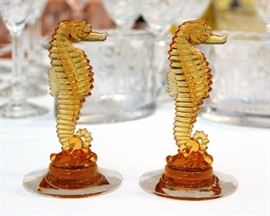 Heisey Amber Seahorses