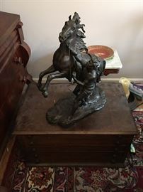 Large-Scale Bronze Marly Horse after Cousteau (1)