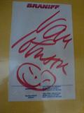 Actor Van Johnson's signature on Braniff Airlines' note pad