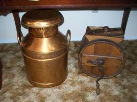 Brass Milk Can - Antique Press