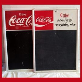 Pair of Coca Cola Chalk Boards 