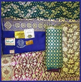 Great Selection of Gorgeous, New with Tags, Kashmiri Shawls, Beautiful Fabrics and Large Enough to be Table Cloths  
