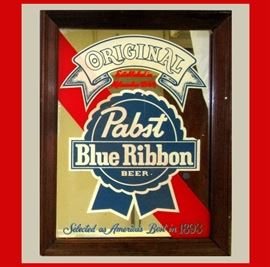 Pabst Blue Ribbon Beer Mirror 