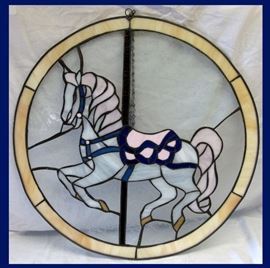 Stained Glass Carousel Horse 