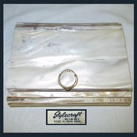 Vintage Mother of Pearl Clutch by Stylecraft Hong Kong 