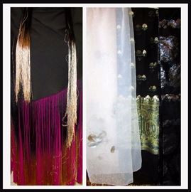 Gorgeous Scarves, Fringe and Hand Painted 