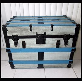Nice Antique Painted Trunk 
