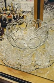 Tiffin Franciscan Moon and Star punch Bowl with Underplate