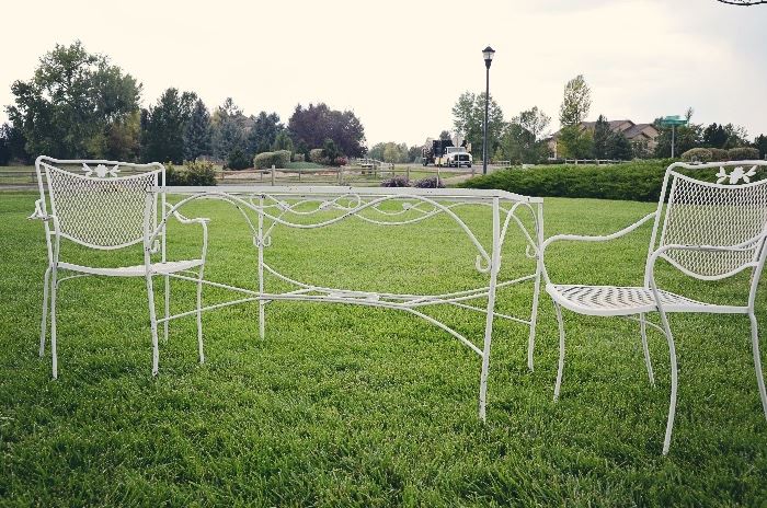 Wrought Iron Outdoor Table and Chairs