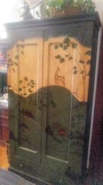 PAINTED ANTIQUE WARDROBE STUNNING