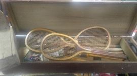 ANTIQUE TENNIS RAQUETS