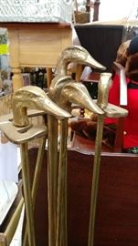 MALLARD HEAD FIREPLACE TOOLS