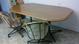 Kitchen set with leaf and 2 chairs $12