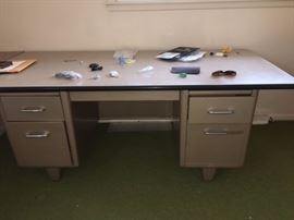 Desk, 3 metal full size office desks left $10 ea