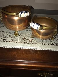 COPPER FOOTED BUCKETS