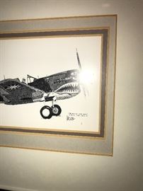 AVIATION FRAMED ART-JOE MILICH LITHO