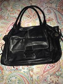 BLACK LEATHER KATE SPADE HANDBAG