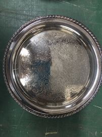 Silver plate serving dishes