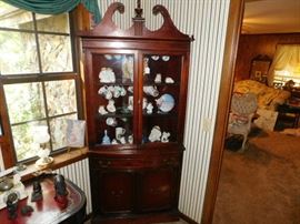 Mahogany corner cabinet
