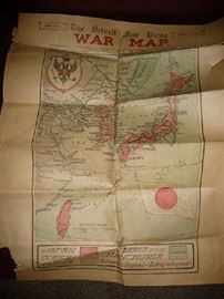 WAR MAP FROM 1904