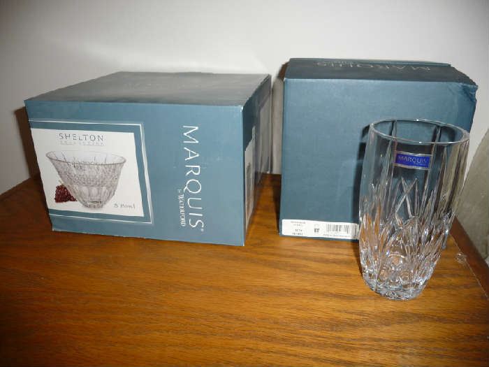 MARQUIS BY WATERFORD BOWL AND GLASSES