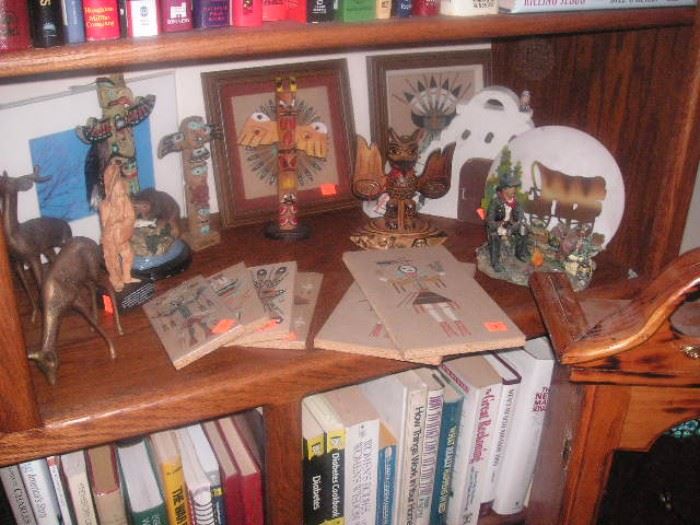 Indian sand paintings, Indian objects..books