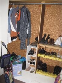 Shoes, coats, Halloween suit