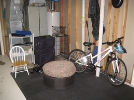 Girls bike and ottoman