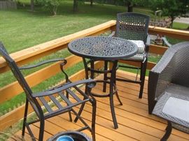 Bar table and bar chairs