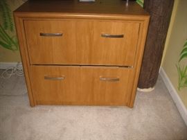 Wood 2 drawer file cabinet