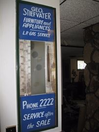 Geo Stiefvater furniture and appliances sign/mirror/temp gauge