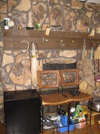 2 bar stools, black file