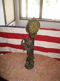 Reproduction lady figure clock