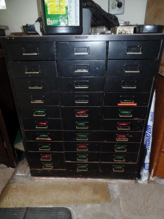 Vintage metal file cabinet-super for storage
