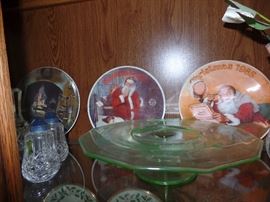 Depression glass Cake Plate