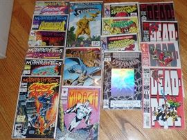 Tons of comics - Dean Pool, Spider-Man, Superman, Mirage, Ghost rider, Spirits of Vengeance, Justice League, Wild C.A.T.S., Spawn, X-Men, Maxx. to name a few.