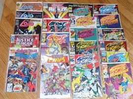 Tons of comics - Dean Pool, Spider-Man, Superman, Mirage, Ghost rider, Spirits of Vengeance, Justice League, Wild C.A.T.S., Spawn, X-Men, Maxx. to name a few.