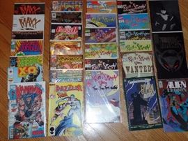 Tons of comics - Dean Pool, Spider-Man, Superman, Mirage, Ghost rider, Spirits of Vengeance, Justice League, Wild C.A.T.S., Spawn, X-Men, Maxx. to name a few.