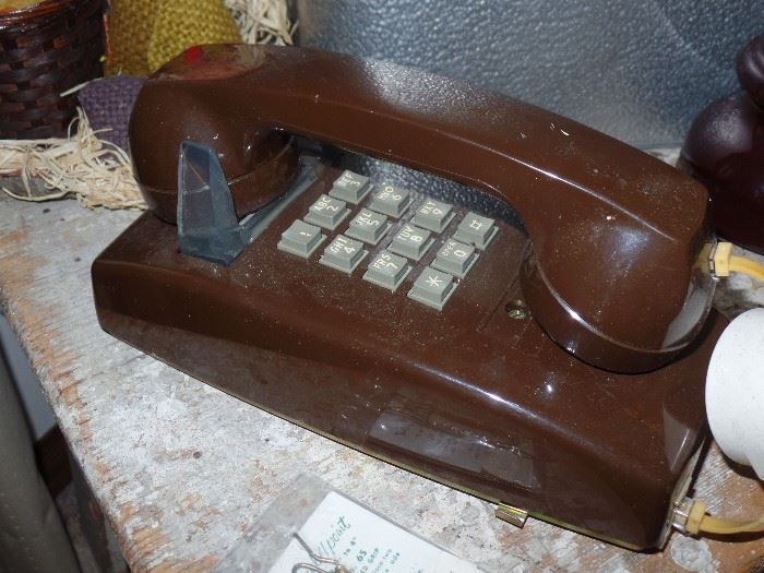  Old push button wall phone 