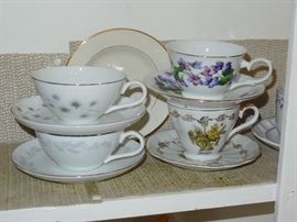 Collection of miscellaneous tea cups