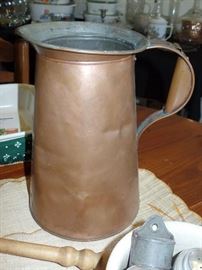  Large copper pitcher 