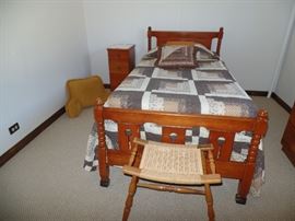 Twin Maple wood bed