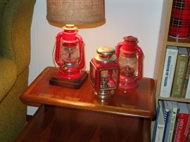 Lantern lamp and matching red lantern