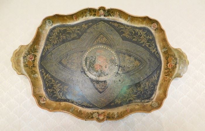 Wood Platter with Medallion In-lay