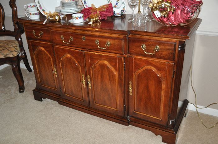 Gorgeous mahogany side board by National Mt. Airy.  56"W x 33"H x 18" D